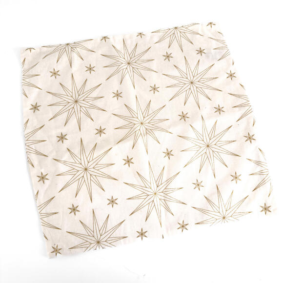 H&M Home Gold Mid Centery Modern Star Pattern Pillow Cover 20 x 20 - Picture 3 of 5